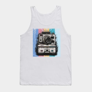 Vintage Camera Art Design Tank Top